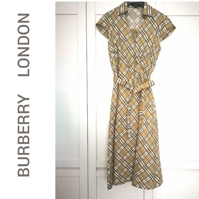 BURBERRY(バーバリー)のBURBERRY　LONDON　カシュクールワンピース レディースのワンピース(ひざ丈ワンピース)の商品写真