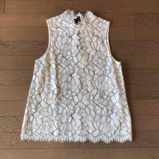 ザラ(ZARA)のH&M レースブラウス ノースリーブ 新品未使用(シャツ/ブラウス(半袖/袖なし))