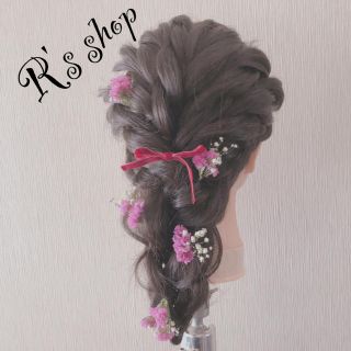 ドライフラワー 髪飾り (ヘアアクセサリー)