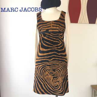 マークジェイコブス(MARC JACOBS)のMARC JACOBS フェイクハラコワンピース S〜M レトロ可愛い(ひざ丈ワンピース)