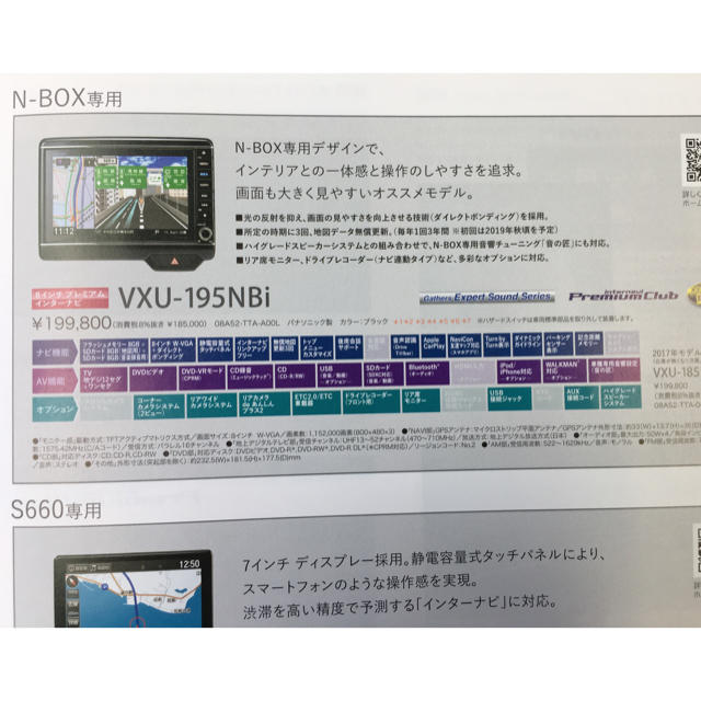 ホンダ(ホンダ)のホンダ純正N-BOX専用ナビゲーション VXU-195NBi 自動車/バイクの自動車(カーナビ/カーテレビ)の商品写真