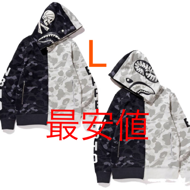 ネイバーフッド×bape カモシャークフーディー Lサイズ