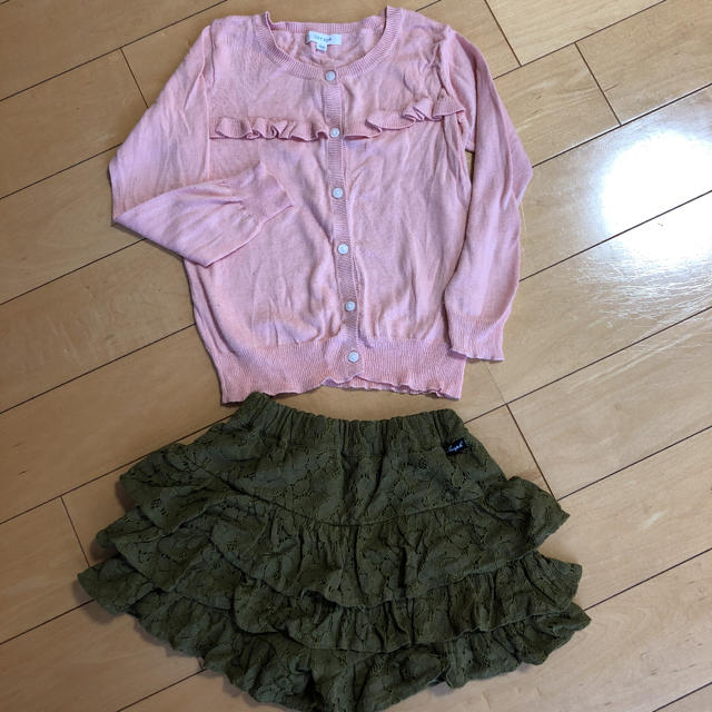 Seraph(セラフ)のseraph カーディガン&キュロットスカート キッズ/ベビー/マタニティのキッズ服女の子用(90cm~)(カーディガン)の商品写真