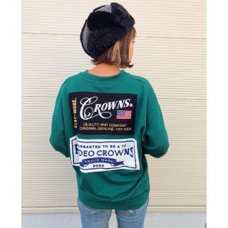 ロデオクラウンズ(RODEO CROWNS)の新品グリーン メニータグスウェット 人気色グリーン(トレーナー/スウェット)