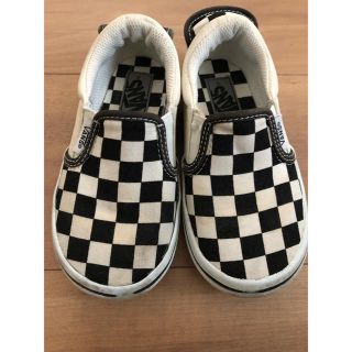 ヴァンズ(VANS)のvans スリッポン チェッカー スニーカー 17cm(スニーカー)