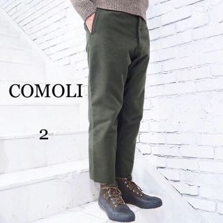 COMOLI - COMOLI コモリ モールスキン バックストラップパンツ の