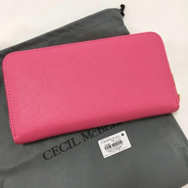 CECIL McBEE(セシルマクビー)の新品 セシルマクビー ラウンドファスナー 長財布 ウォレット ピンク レディースのファッション小物(財布)の商品写真