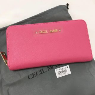 セシルマクビー(CECIL McBEE)の新品 セシルマクビー ラウンドファスナー 長財布 ウォレット ピンク(財布)