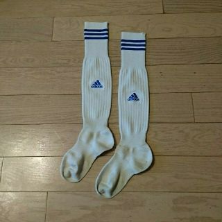 アディダス(adidas)のアディダス☆サッカーソックス☆19-22センチ(靴下/タイツ)