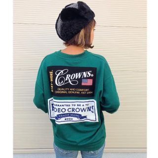 ロデオクラウンズワイドボウル(RODEO CROWNS WIDE BOWL)の新品グリーン メニータグスウェット 人気色グリーン♪ラスト1枚です。(トレーナー/スウェット)