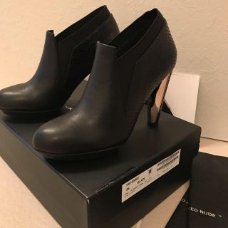 ミッドウエスト(MIDWEST)のUNITED NUDE ブラックブーティ ブーツ ユナイテッドヌード(ブーティ)