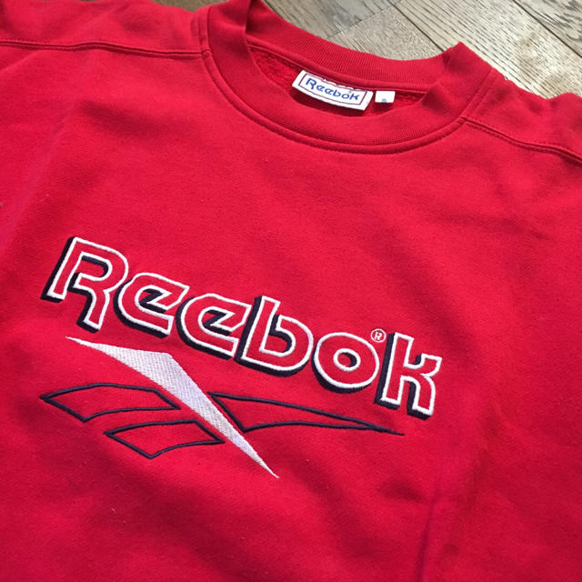 Reebok(リーボック)のレア！90s Reebok リーボック スウェット トレーナー 赤色 S メンズのトップス(スウェット)の商品写真