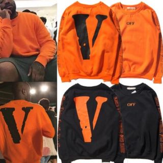 Off white × Vlone コラボ スウェット トレーナー XLサイズ(スウェット)