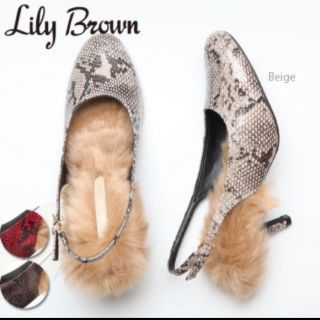 リリーブラウン(Lily Brown)のlily brownファーパンプス💛(ハイヒール/パンプス)