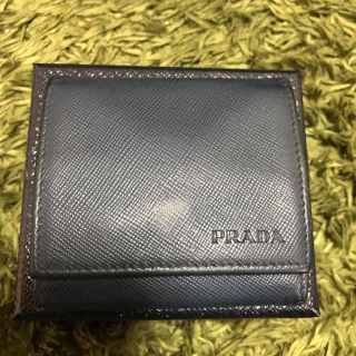 プラダ(PRADA)のプラダ サフィアーノ コインケース 小銭入れ ネイビー(コインケース/小銭入れ)