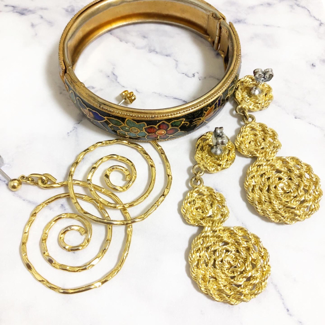 Vintage ＊ bangle＋pierce 2set 1