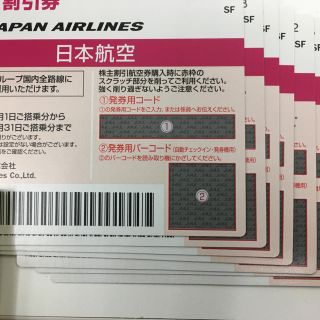 ジャル(ニホンコウクウ)(JAL(日本航空))のJAL 株主優待券 7枚(その他)