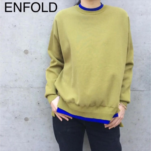 レディースENFOLD＊配色プルオーバー ニット