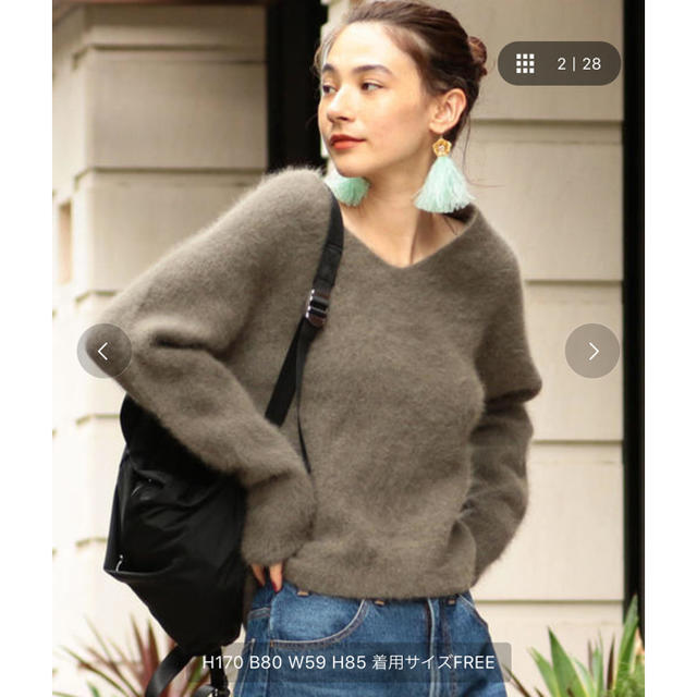 BEAUTY&YOUTH UNITED ARROWS(ビューティアンドユースユナイテッドアローズ)のBEAUTY&YOUTH UNITED ARROWS ヘアリー畦Ｖネックニット レディースのトップス(ニット/セーター)の商品写真