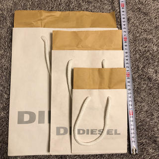 ディーゼル(DIESEL)のDIESELショッパー白×3(ショップ袋)