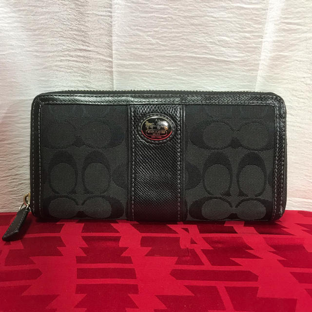 美品 COACH コーチ ラウンド 長財布 正規品 | gvs.edu.eg