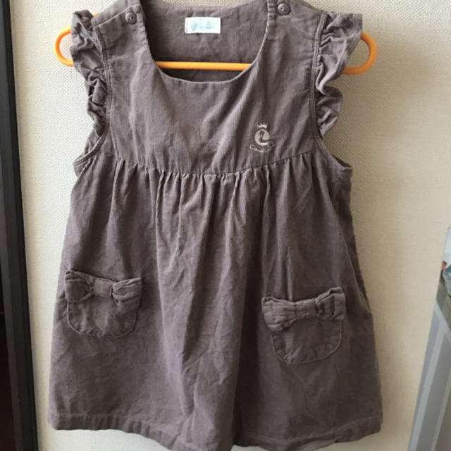 Combi mini(コンビミニ)のcombi mini コーデュロイワンピース  90 キッズ/ベビー/マタニティのキッズ服女の子用(90cm~)(ワンピース)の商品写真