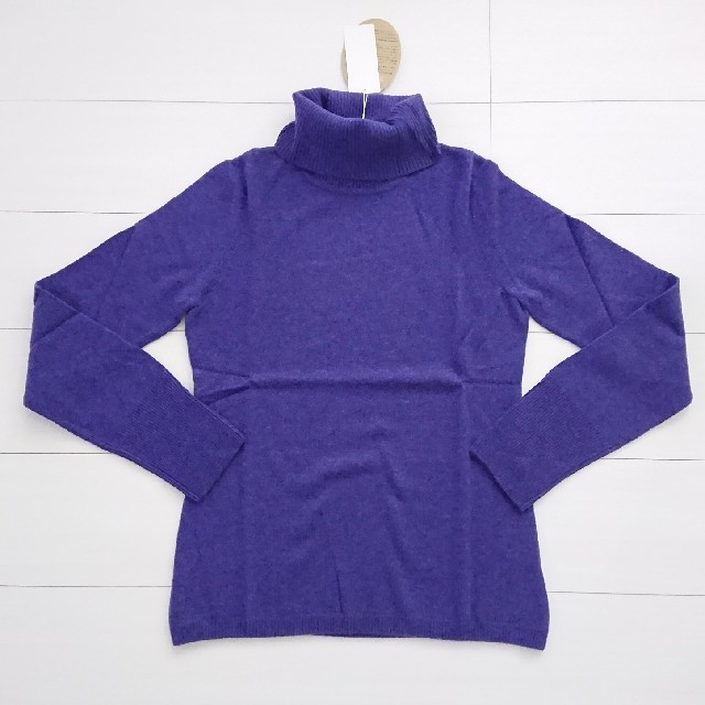 クリさま専用 ユニクロ カシミヤ タートルネック セーター メランジ紫 Ｌ 新品