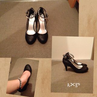 アクシーズファム(axes femme)のラメ入り☆黒パンプス（熊順サマ用）(ハイヒール/パンプス)