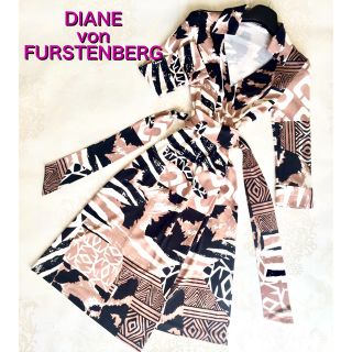 ダイアンフォンファステンバーグ(DIANE von FURSTENBERG)の【美品】DIANE von FURSTENBERG サイズ0 ヴィンテージ(ひざ丈ワンピース)