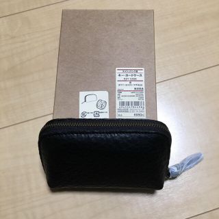 ムジルシリョウヒン(MUJI (無印良品))の無印 黒ヌメシュリンク革 キー・カードケース(キーケース)