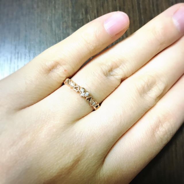 4℃ ハートとダイヤのリング❤ レディースのアクセサリー(リング(指輪))の商品写真