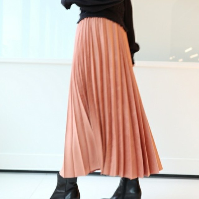 Noble(ノーブル)のNOBLEフェイクスウェード素材スカート レディースのスカート(ロングスカート)の商品写真