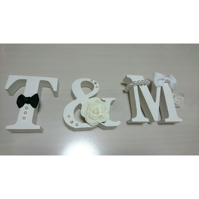 (Tomo様専用)イニシャルオブジェ T&M ハンドメイドのウェディング(その他)の商品写真