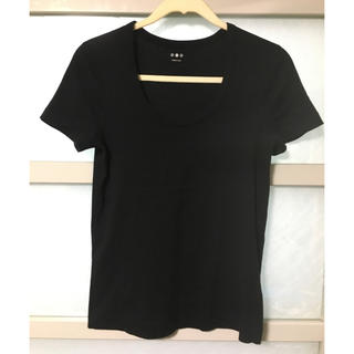 スリードッツ(three dots)のスリードッツ ジェシカTシャツ  黒(Tシャツ(半袖/袖なし))