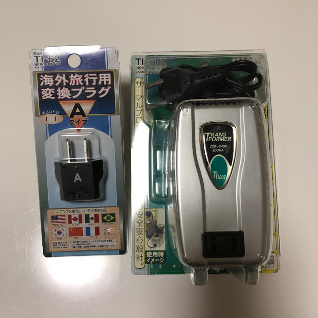 Kashimura(カシムラ)のカシムラ 変圧器 変換プラグ セット スマホ/家電/カメラの生活家電(変圧器/アダプター)の商品写真