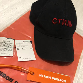 オフホワイト(OFF-WHITE)のHERON PRESTON CAP  キャップ ブラック(キャップ)