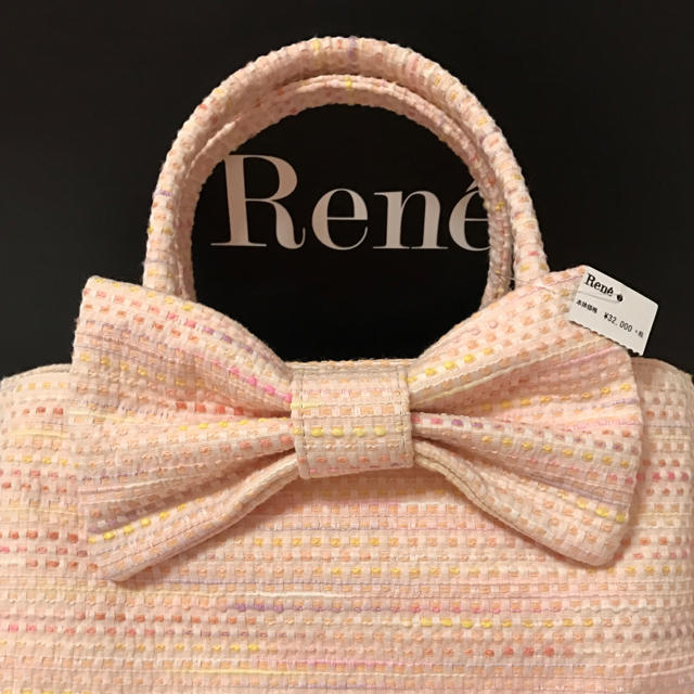 René(ルネ)の新品タグ付【Rene】ツイードリボントートバッグ レディースのバッグ(トートバッグ)の商品写真