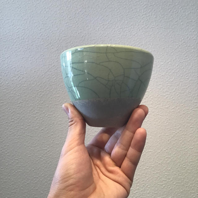 ● Acorn POT  ーPastel greenー No.26 インテリア/住まい/日用品の日用品/生活雑貨/旅行(日用品/生活雑貨)の商品写真