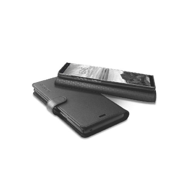 Spigen(シュピゲン)の【Spigen】 Galaxy Note8   手帳型 Qi充電対応  ブラック スマホ/家電/カメラのスマホアクセサリー(Androidケース)の商品写真