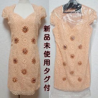 Riage 高品質☆高級ライン パステルフラワーキャップスリーブミニキャバドレス(ナイトドレス)