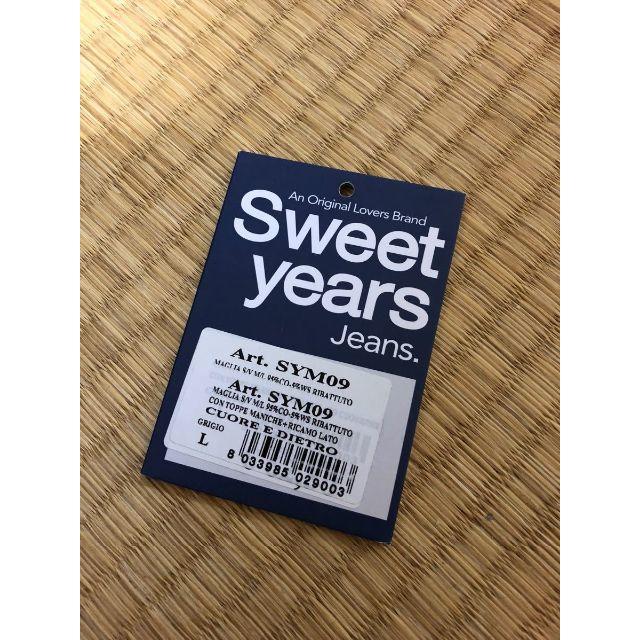 SWEET YEARS(スウィートイヤーズ)の◆スウィートイヤーズ◆Vネックニット 肘パッチセーター◆Lサイズ グレー メンズのトップス(ニット/セーター)の商品写真