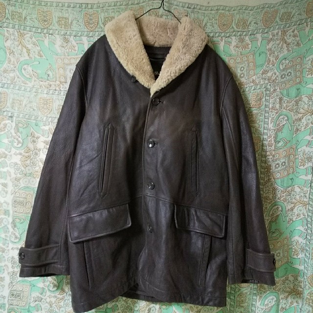 Eddie Bauer(エディーバウアー)の★メンズ★新品同様★エディー・バウアー★牛革コート★焦げ茶★PL★ メンズのジャケット/アウター(レザージャケット)の商品写真