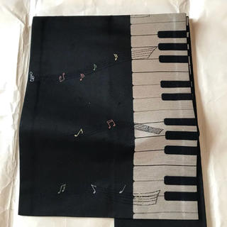 新品未使用 名古屋帯 鍵盤柄 ピアノ 正絹 西陣織の通販 by mrk｜ラクマ