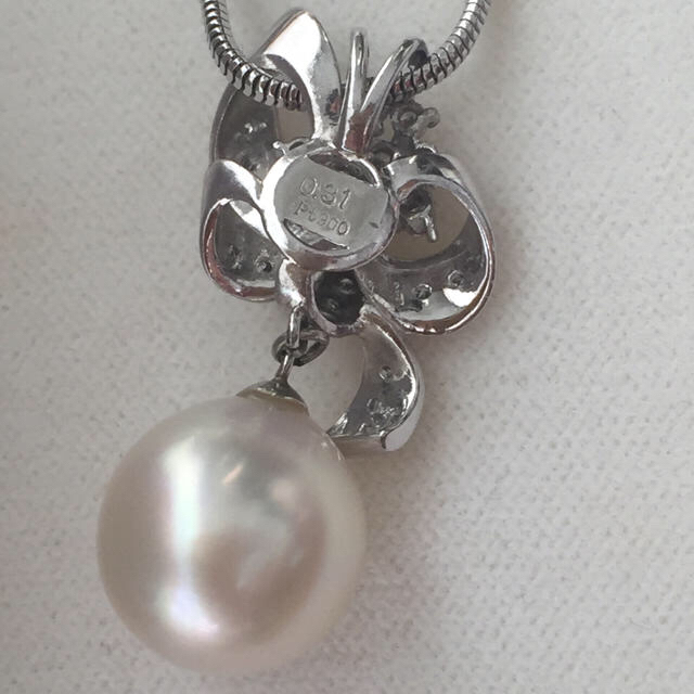 アーロン27594様　真珠×ダイヤモンドホワイトゴールド×プラチナ ネックレス レディースのアクセサリー(ネックレス)の商品写真