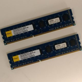 PC メモリー DDR3 8G(4G×2枚)デュアル用W3U1333Q CFD(PCパーツ)