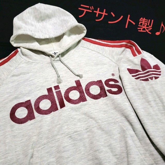 adidas(アディダス)の☆レア物☆adidas デサント製 ビッグロゴ トレフォイルロゴ L メンズのトップス(パーカー)の商品写真