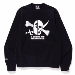 アベイシングエイプ(A BATHING APE)のA BATHING APE × NEIGHBORHOOD BLACKサイズ XL(Tシャツ/カットソー(半袖/袖なし))