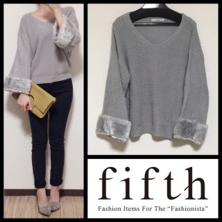 フィフス(fifth)の＊fifth＊美品 ファー付きニット(ニット/セーター)