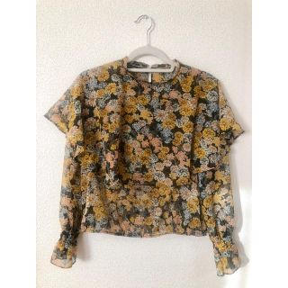 ザラ(ZARA)のSeaa様専用。値下げしました！ZARA 花柄 シフォントップス (シャツ/ブラウス(半袖/袖なし))