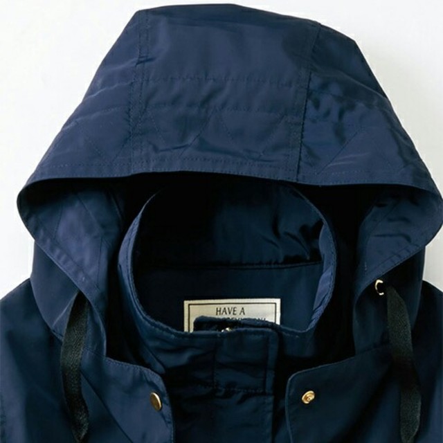 ﾘﾌﾞｲﾝくぼミドルコート*LL(ﾈｲﾋﾞｰ）フェリシモ レディースのジャケット/アウター(ミリタリージャケット)の商品写真